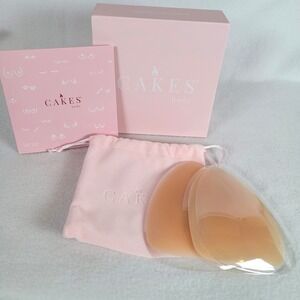 CAKES body Womens Nipple Covers Triangle Non-Adhesive Silicone Size OG Honey